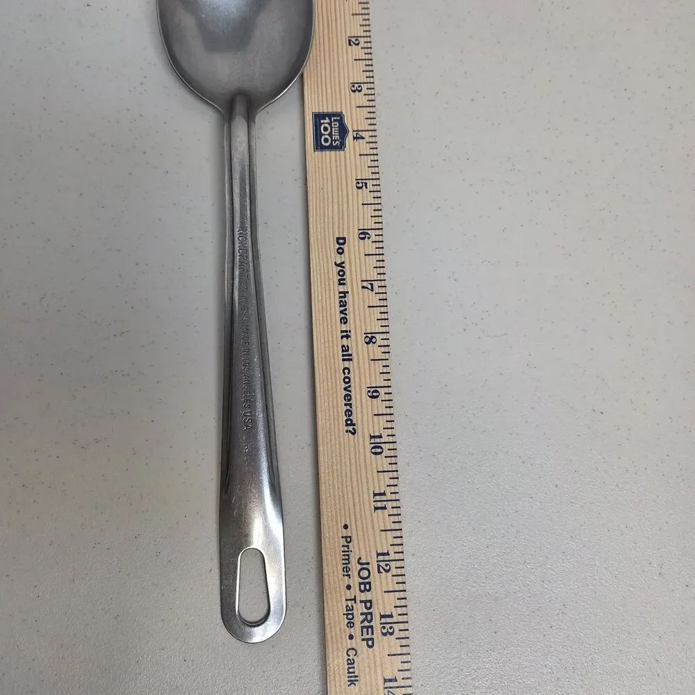 Set of 2 Vintage Richcraft Stainless Steel Serving Spoons 13.25